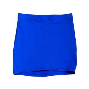 SKIMS Swim Skirt Cobalt Blue Small SW-SKT-0800 New With Tags NWT High Waist Mini